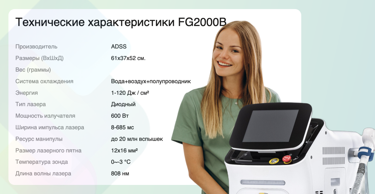 технические хараткристики adss fg2000b